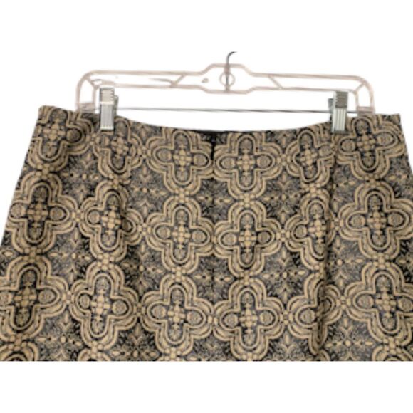 Talbots Metallic Pencil Skirt Sz. 12 Geometric Design Hidden Back Zip - Picture 5 of 13
